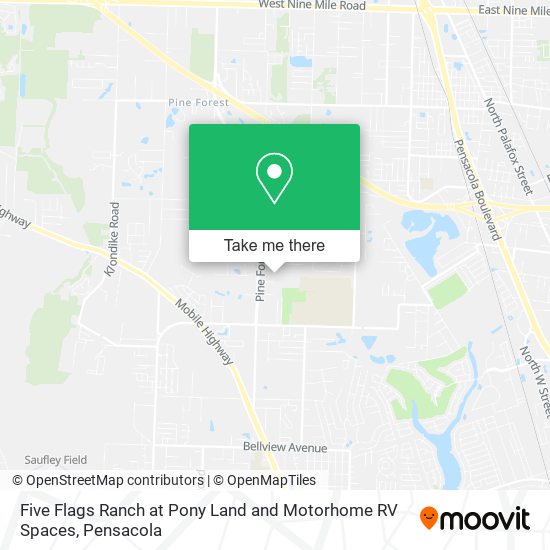 Five Flags Ranch at Pony Land and Motorhome RV Spaces map