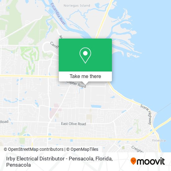 Mapa de Irby Electrical Distributor - Pensacola, Florida