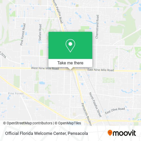 Official Florida Welcome Center map