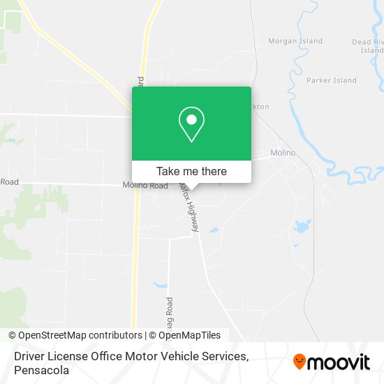 Driver License Office Motor Vehicle Services map