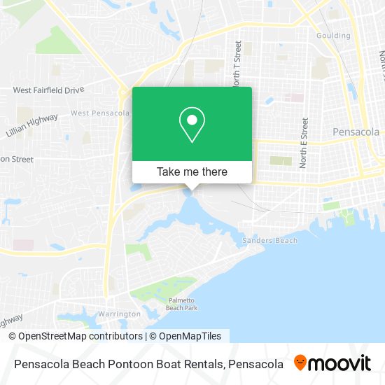 Pensacola Beach Pontoon Boat Rentals map
