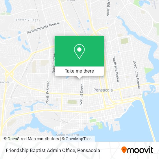 Friendship Baptist Admin Office map