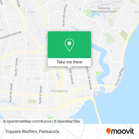 Toppers Roofers map