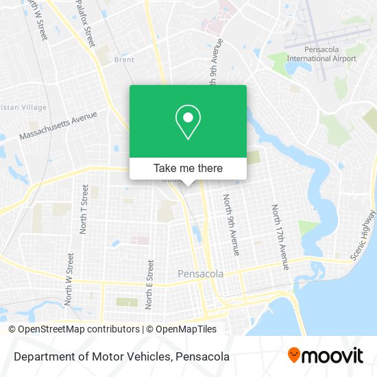 Department of Motor Vehicles map