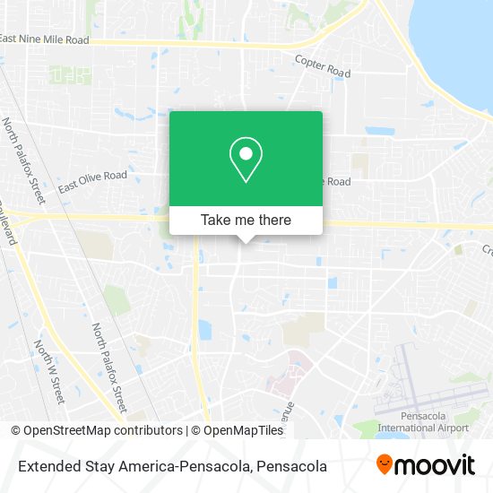 Extended Stay America-Pensacola map