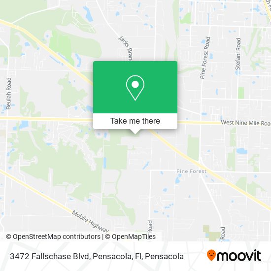 3472 Fallschase Blvd, Pensacola, Fl map