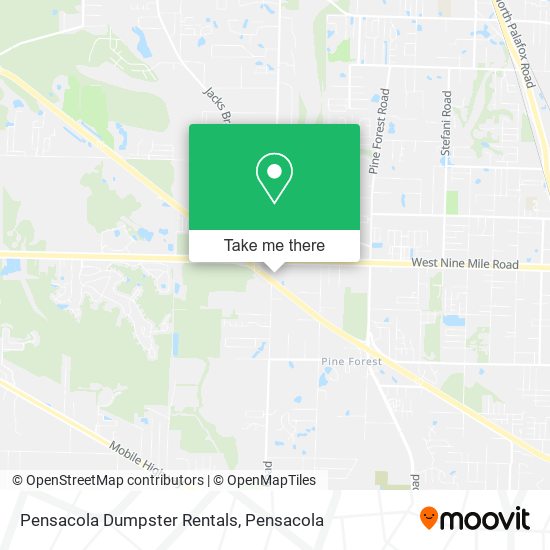 Pensacola Dumpster Rentals map