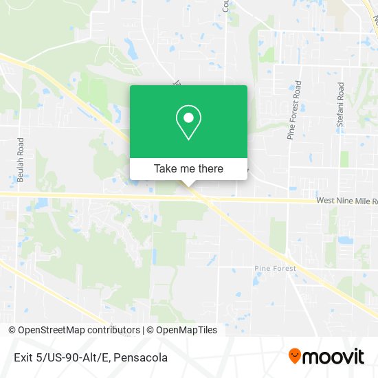 Exit 5/US-90-Alt/E map