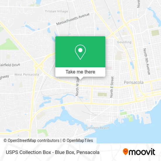 USPS Collection Box - Blue Box map