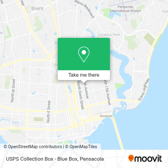 USPS Collection Box - Blue Box map