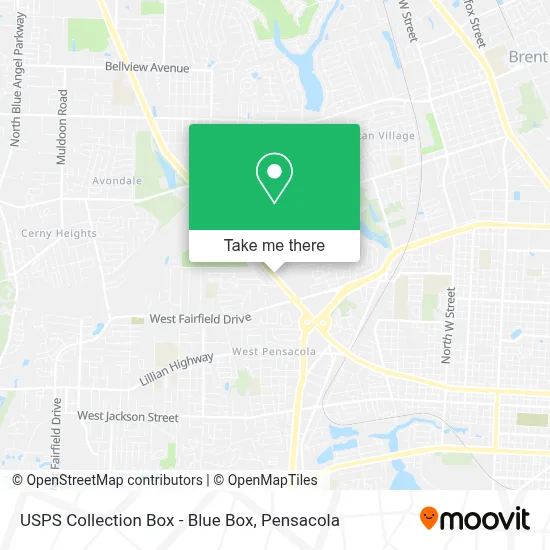 USPS Collection Box - Blue Box map