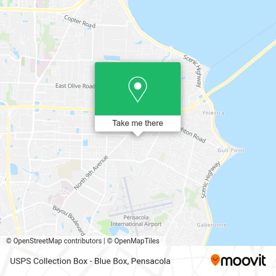 USPS Collection Box - Blue Box map