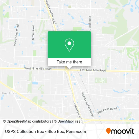 Mapa de USPS Collection Box - Blue Box