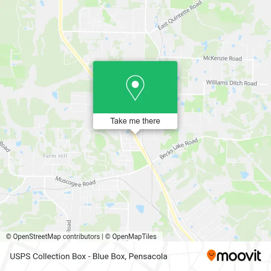 USPS Collection Box - Blue Box map