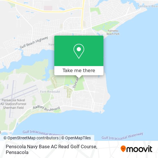 Penscola Navy Base AC Read Golf Course map