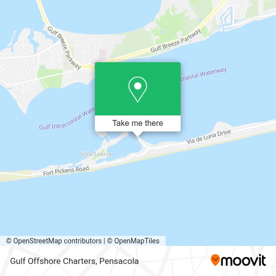 Gulf Offshore Charters map