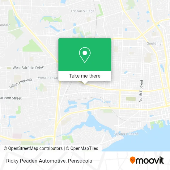 Ricky Peaden Automotive map
