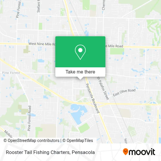 Rooster Tail Fishing Charters map