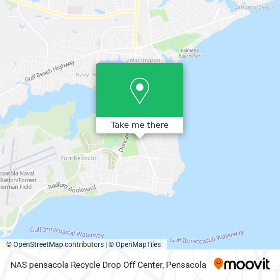 NAS pensacola Recycle Drop Off Center map