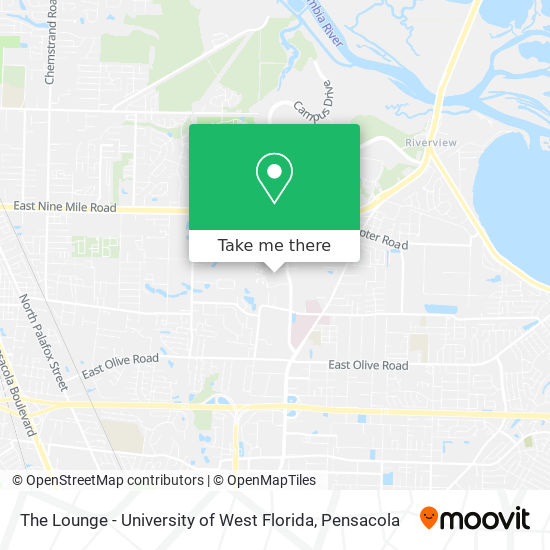 Mapa de The Lounge - University of West Florida