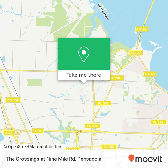 The Crossings at Nine Mile Rd map