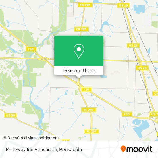 Rodeway Inn Pensacola map