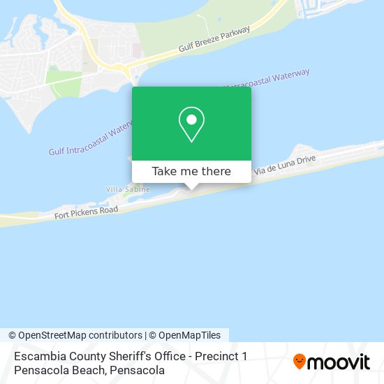 Escambia County Sheriff's Office - Precinct 1 Pensacola Beach map