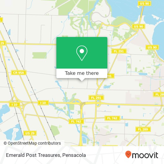 Emerald Post Treasures map