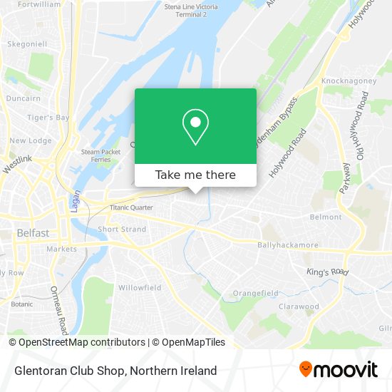 Glentoran Club Shop map