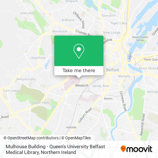 Mulhouse Building - Queen's University Belfast Medical Library map