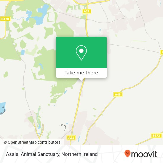 Assisi Animal Sanctuary map