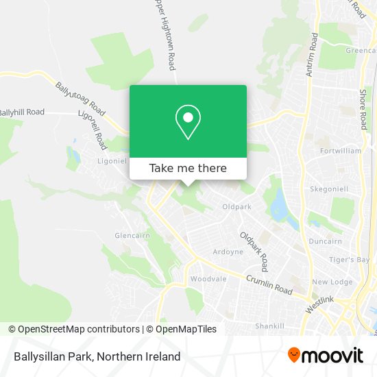Ballysillan Park map