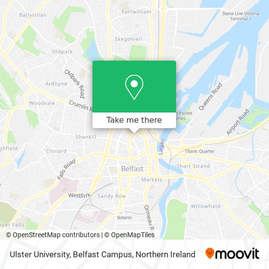 Ulster University, Belfast Campus map