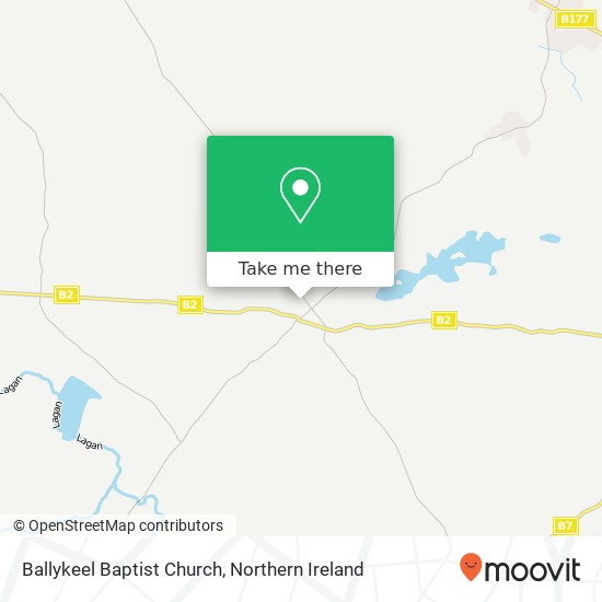 Ballykeel Baptist Church map