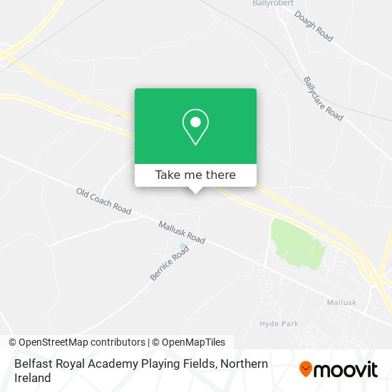 Belfast Royal Academy Playing Fields map