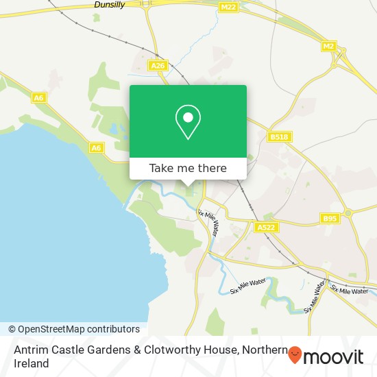 Antrim Castle Gardens & Clotworthy House map