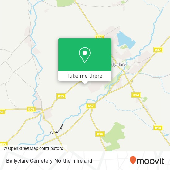 Ballyclare Cemetery map