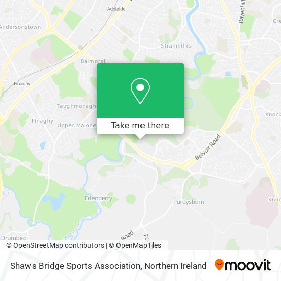 Shaw's Bridge Sports Association map