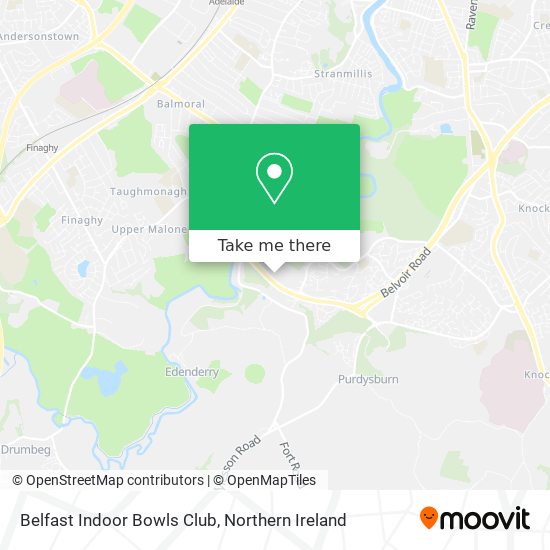 Belfast Indoor Bowls Club map