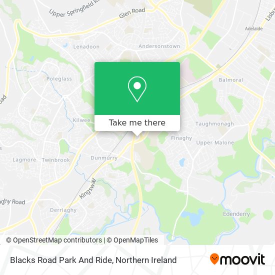 Blacks Road Park And Ride map