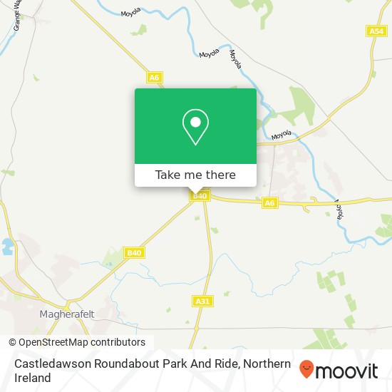 Castledawson Roundabout Park And Ride map