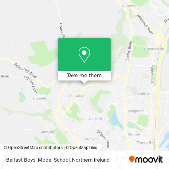 Belfast Boys' Model School map