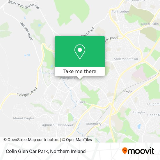 Colin Glen Car Park map