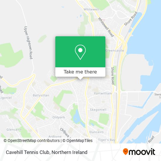 Cavehill Tennis Club map