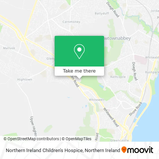 Northern Ireland Children's Hospice map