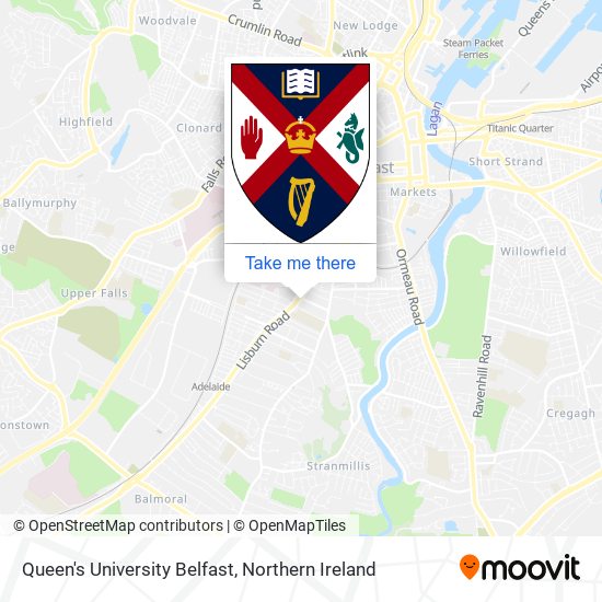 Queen's University Belfast map