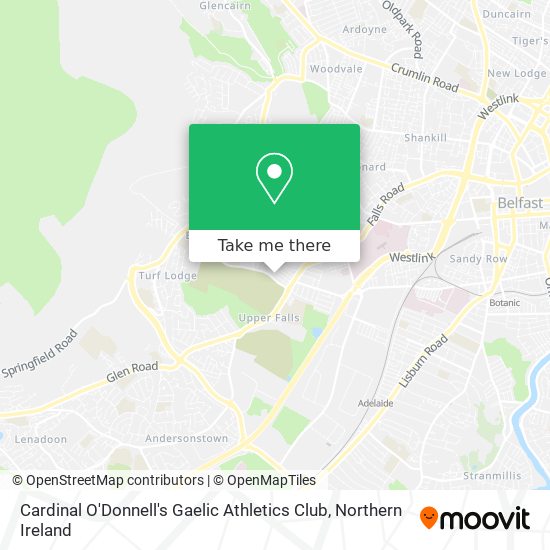 Cardinal O'Donnell's Gaelic Athletics Club map