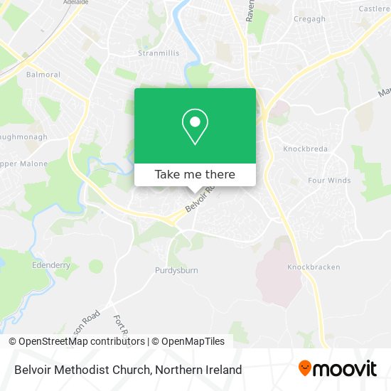Belvoir Methodist Church map