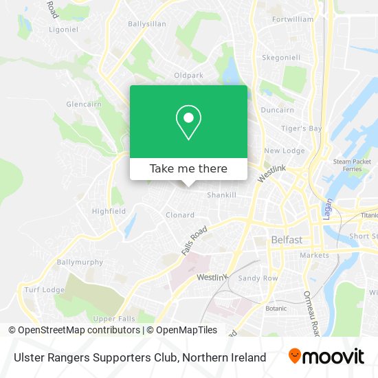 Ulster Rangers Supporters Club map