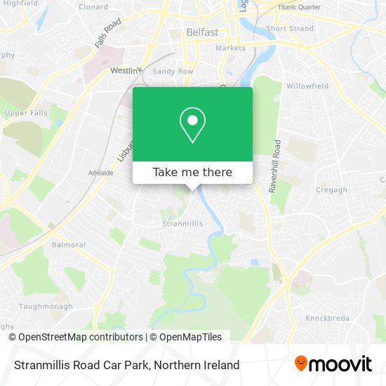 Stranmillis Road Car Park map